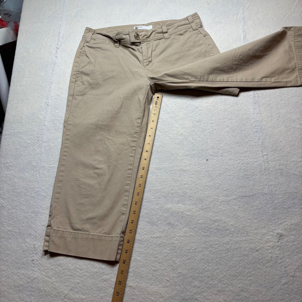 Gap Favorite Khaki Capri Pants Tan Beige 100% Cotton Cropped Chinos Size 6 #375 - Picture 12 of 12